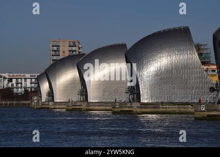 London, Großbritannien. Februar 2019. Thames Barrier, Blick bei Tag. Quelle: Vuk Valcic/Alamy Stockfoto