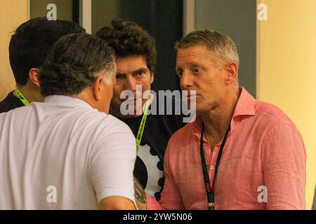 Yas Marina, Rieti, Abu Dhabi. Dezember 2024. Lapo Elkann (ITA) Ferrari. Während der Samstagssitzung der Formel 1 Etihad Airways Abu Dhabi Grand Prix 2024, Yas Marina, Abu Dhabi 6-8. Dezember 2024 (Bild: © Alessio de Marco/ZUMA Press Wire) NUR REDAKTIONELLE VERWENDUNG! Nicht für kommerzielle ZWECKE! Stockfoto