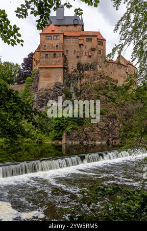 Blick auf die Burg Kriebstein Stockfoto