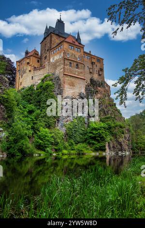 Blick auf die Burg Kriebstein Stockfoto