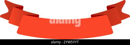 Ein rotes Band, das anmutig winkt, schafft eine elegante und festliche Atmosphäre und unterstreicht mit seinem lebendigen und und ansprechenden Design die festlichen Motive und Ankündigungen Stock Vektor