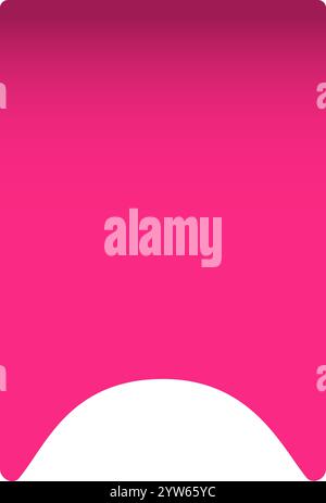 Glatter rosafarbener Hintergrund mit einer sanften Kurve von weißem Raum am Boden, der einen eleganten und modernen Hintergrund schafft, der perfekt für stilvolle Zwecke ist Stock Vektor