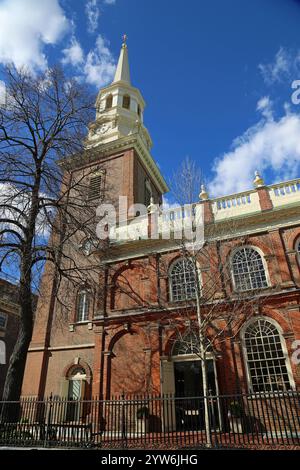 Christ Church vertikal - Philadelphia, Pennsylvania Stockfoto