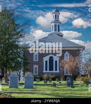 Alexandria, Virginia, USA. Christ Church Cemetery and Church, Bischofskirche. Stockfoto