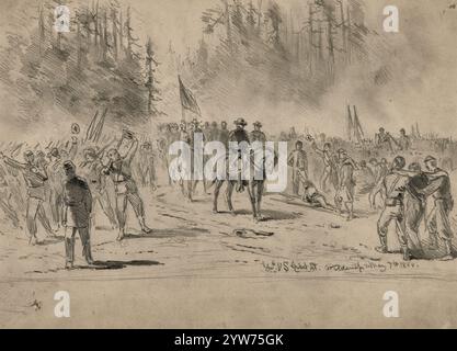 Gen. US-Grant in Wilderness, 1864 amerikanischer Bürgerkrieg Stockfoto