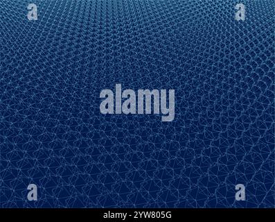 Abstrakte blaue geometrische Formen 3D-Hintergrund. Vektorabbildung. Stock Vektor