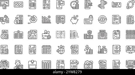 Hochwertige Sammlung von Vektorsymbolen mit editierbarer Kontur. Ideal für professionelle und kreative Projekte. Stock Vektor