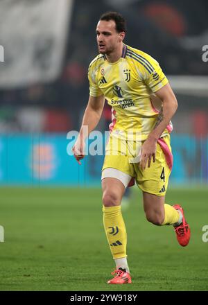 Turin, Italien. Dezember 2024. Federico Gatti von Juventus während des Spiels der Serie A im Allianz-Stadion in Turin. Der Bildnachweis sollte lauten: Jonathan Moscrop/Sportimage Credit: Sportimage Ltd/Alamy Live News Stockfoto