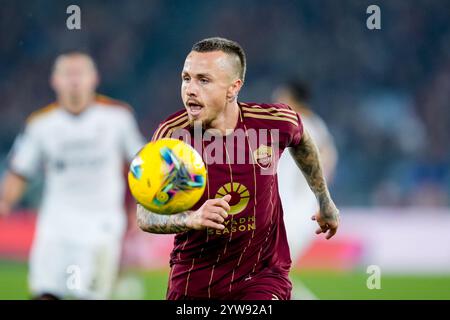 Rom, Italien. Dezember 2024. Angelino von AS Roma während des Spiels der Serie A Enilive zwischen AS Roma und US Lecce im Stadio Olimpico am 7. Dezember 2024 in Rom. Quelle: Giuseppe Maffia/Alamy Live News Stockfoto