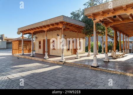 Fantastischer Blick auf das historische Zentrum von Buchara, Usbekistan Stockfoto