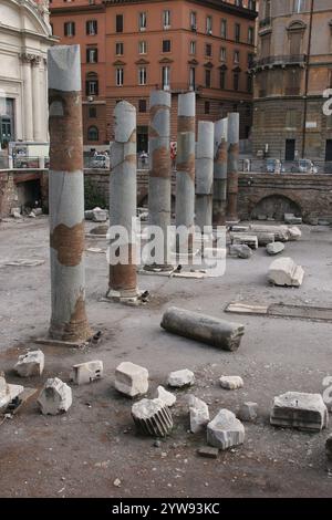 Italien. Rom. Forum von Trajan. Wurde auf Befehl von Kaiser Trajan errichtet. Das Projekt wurde dem Architekten Apollodorus von Damaskus zugeschrieben. Ansicht von r Stockfoto