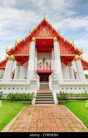 Fantastische Aussicht auf Wihan Phra Mongkhon Bophit, Ayutthaya, Thailand Stockfoto