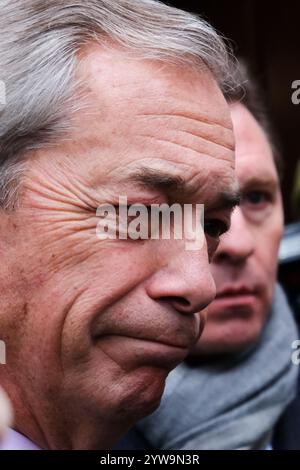 Westminster, London, Großbritannien. Dezember 2024. Foto-Anruf der Reformpartei, Nigel Farage und Nick Candy. Quelle: Matthew Chattle/Alamy Live News Stockfoto