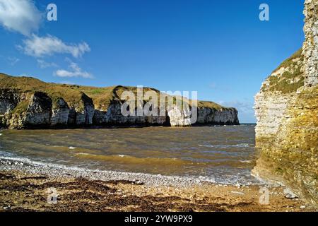 UK, East Riding of Yorkshire, Flamborough, North Landing Beach. Stockfoto