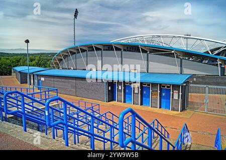 Großbritannien, West Yorkshire, Huddersfield, John Smith's Stadium, Huddersfield Town Association Football Club & Huddersfield Giants Rugby League Football Club. Stockfoto