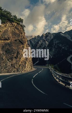 Hahntennjoch Passstraße in Tirol in Lechtal, Österreich, Europa Stockfoto