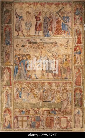 Die Leidenschaft Christi, aus dem Refektorium der Kathedrale von Pamplona, Joan Oliver, 1335, Museum von Navarra, Pamplona, Navarra, Spanien, Europa Stockfoto