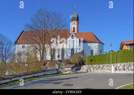 Rokokokirche St. Ulrich, Seeg, Allgaeu, Bayern, Deutschland, Europa Stockfoto