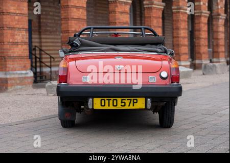1975 MG Midget Gummistoßstange klassischer britischer Sportwagen Stockfoto
