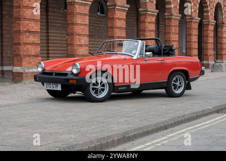 1975 MG Midget Gummistoßstange klassischer britischer Sportwagen Stockfoto