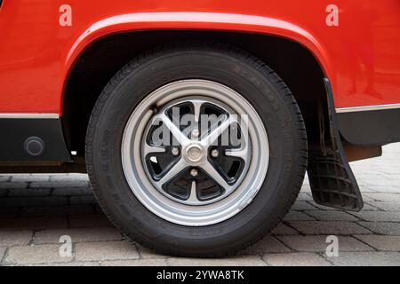 1975 MG Midget Gummistoßstange klassischer britischer Sportwagen Stockfoto