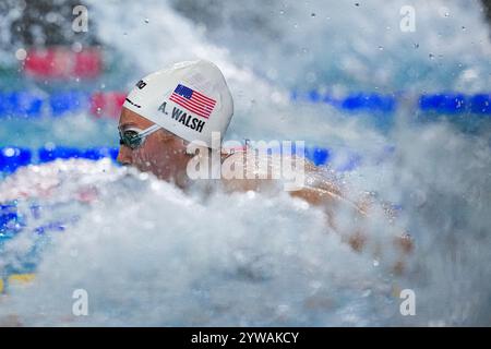 Budapest, Ungheria. Dezember 2024. Alex Walsh aus den USA bei der World Aquatics Swimming Championship 25m Budapest 2024, 10. Dezember, (Foto: Gian Mattia D'Alberto /LaPresse) Credit: LaPresse/Alamy Live News Stockfoto