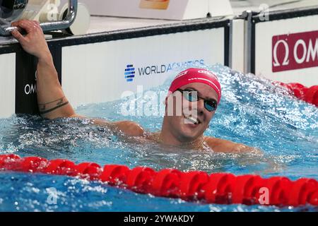 Budapest, Ungheria. Dezember 2024. Noè Ponti aus der Schweiz bei der World Aquatics Swimming Championship 25m Budapest 2024, 10. Dezember, (Foto: Gian Mattia D'Alberto /LaPresse) Credit: LaPresse/Alamy Live News Stockfoto