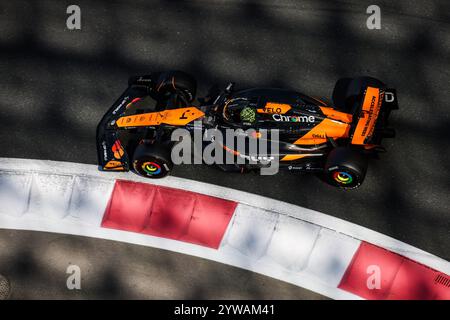 04 NORRIS Lando (gbr), McLaren F1 Team MCL38, Action während des Formel 1 Abu Dhabi Nachsaisontests 2024 am 10. Dezember 2024 auf dem Yas Marina Circuit in Abu Dhabi, Vereinigte Arabische Emirate Stockfoto