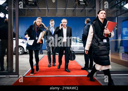 Jörg Kukies, Bundesfinanzminister SPD, aufgenommen im Rahmen des Eurogruppe / ECOFIN-Rates in Bruessel, 09.12.2024. Fotografiert im Auftrag des Bundesministeriums der Finanzen BMF Bruessel Belgien *** Jörg Kukies, Bundesfinanzminister SPD , aufgenommen während des ECOFIN-Rates der Eurogruppe in Brüssel, 09 12 2024 fotografiert im Auftrag des Bundesministeriums für Finanzen BMF Brüssel Belgien Copyright: XFelixxZahn/BMFx Stockfoto