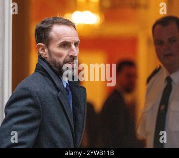 London, Großbritannien. Dezember 2024. Gareth Southgate, ehemaliger Fußballtrainer von England, kommt in der Downing Street 10 für seinen „Talk at 10“-Titel: Ian Davidson/Alamy Live News Stockfoto
