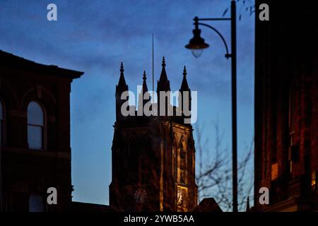 Stockport Wahrzeichen Gebäude St. Mary’s Parish Church Stockfoto
