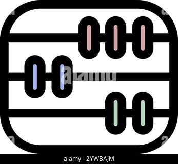 Mathematik-Schieberegler - Symbol für moderne Bildung oder Büro Stock Vektor