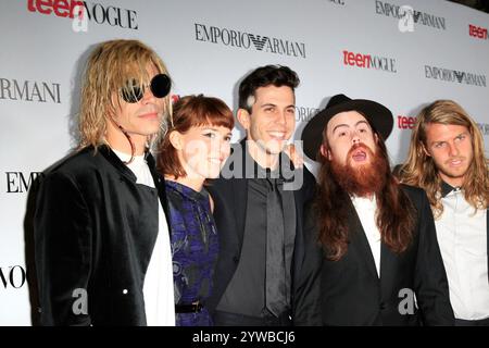 BEVERLY HILLS - 27. September: Grouplove bei der 10. Jahrestag der Young Hollywood Party der Teen Vogue am 27. September 2012 in Beverly Hills, Kalifornien. (Kreditbild: © Nina Prommer/ZUMA Press Wire) NUR REDAKTIONELLE VERWENDUNG! Nicht für kommerzielle ZWECKE! Stockfoto