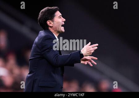 Villarreal CF-Cheftrainer Marcelino Garcia Toral reagiert auf das LaLiga EA Sports Spiel zwischen Athletic Club und Villarreal CF in San Mames am Dezember Stockfoto