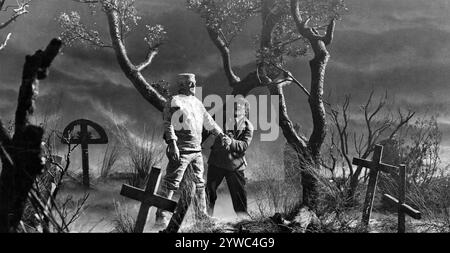 DER GEIST VON FRANKENSTEIN 1942 Universal Pictures Film mit Lon Chaney Jnr links und Bela Lugosi Stockfoto