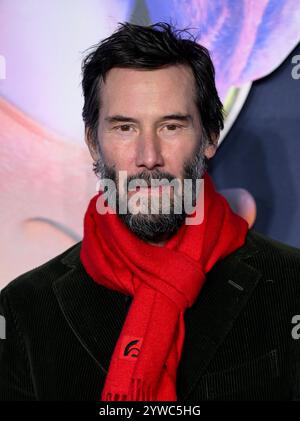 London, Großbritannien. Dezember 2024. Keanu Reeves kommt an der Sonic the Hedgehog UK Premiere, Cineworld, Leicester Square. Quelle: Doug Peters/EMPICS/Alamy Live News Stockfoto