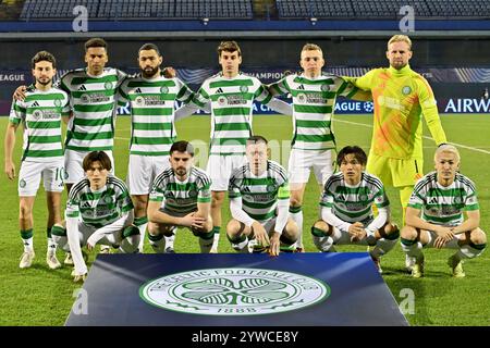 Zagreb, Kroatien. Dezember 2024. Zagreb, Kroatien, 10. Dezember 2024: Team Celtic vor der UEFA Champions League, Ligapiase, Spiel zwischen Dinamo Zagreb und Celtic im Stadion Maksimir, Zagreb, Kroatien. (Igor Kupljenik/SPP) Credit: SPP Sport Press Photo. /Alamy Live News Stockfoto