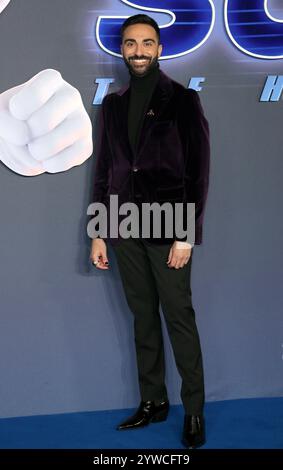 London, Großbritannien. Dezember 2024. Lee Majdoub nimmt an der britischen Premiere „Sonic the Hedgehog 3“ auf dem Cineworld Leicester Square in London Teil. Quelle: SOPA Images Limited/Alamy Live News Stockfoto