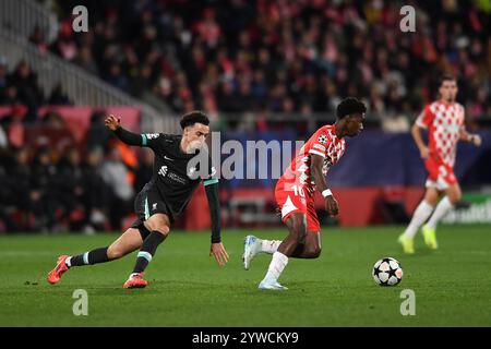 Girona, Esp. Dezember 2024. GIRONA FC-LIVERPOOL FC am 10. Dezember 2024 während des Spiels der UEFA Champions League 2024/25 League zwischen Girona FC und Liverpool FC im Stadtstadion Montilivi in Girona, Spanien. Quelle: Rosdemora/Alamy Live News Stockfoto