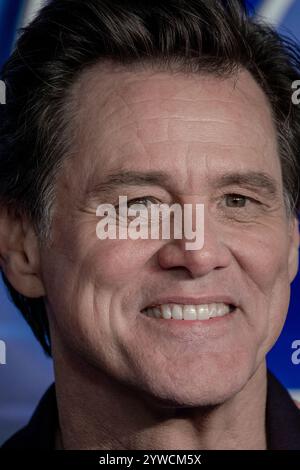 London, Großbritannien. Dezember 2024. Jim Carrey nimmt an der britischen Premiere „Sonic the Hedgehog 3“ auf dem Cineworld Leicester Square Teil. Guy Corbishley/Alamy Live News Stockfoto