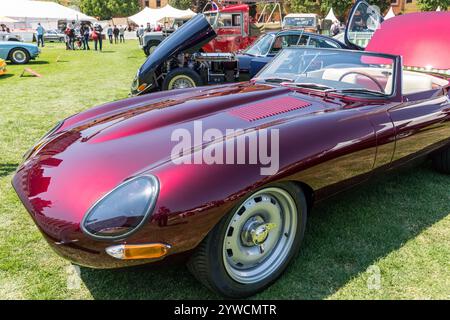 Jaguar E-Type auf dem Londoner Concours 2023 bei der Honourable Artillery Company Stockfoto