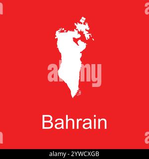 Bahrain Karte Symbol Illustration Design Stock Vektor