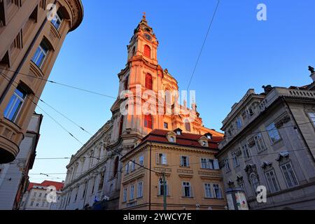 Nikolaikirche (Malostransky Chram sv. Mikulase) in Kleinstadt, Prag Tschechisch (Praha, Tschechien) Stockfoto