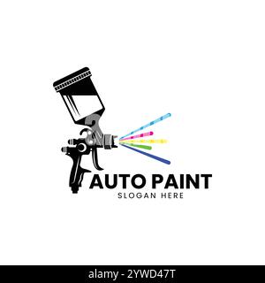 Malerei Logo Designs Vorlage Vektor, Art Logo Vorlage, Spray Gun Malerei Logo Stock Vektor