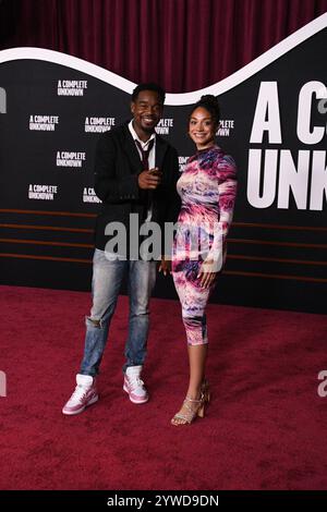 Hollywood, Kalifornien, USA 10. Dezember 2024 Schauspieler Dexter Darden und Brian Nelson nehmen am 10. Dezember 2024 an der Searchlight Pictures World Premiere von A Complete Unknown im Dolby Theatre in Hollywood, Kalifornien, USA Teil. Foto: Barry King/Alamy Live News Stockfoto