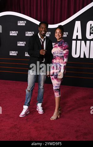 Hollywood, Kalifornien, USA 10. Dezember 2024 Schauspieler Dexter Darden und Brian Nelson nehmen am 10. Dezember 2024 an der Searchlight Pictures World Premiere von A Complete Unknown im Dolby Theatre in Hollywood, Kalifornien, USA Teil. Foto: Barry King/Alamy Live News Stockfoto