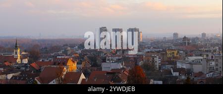 Panoramablick von Gardos, Zemun - Serbien Stockfoto