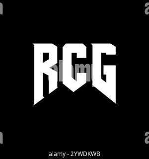 RCG-Letter-Logo für Technologieunternehmen. Farbkombination mit RCG-Logo in Schwarz und weiß. RCG-Logo, RCG-Vektor, RCG-Design, RCG-Symbol, RCG-Alph Stock Vektor