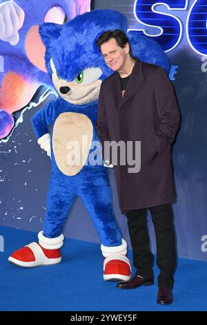 Harleston, Großbritannien. Dezember 2024. London, UK - 10. Dezember 2024 Jim Carrey bei Sonic the Hedgehog 3 UK Premiere auf dem Cineworld Leicester Square, London, England. CAP/JOR © JOR/Capital Pictures Credit: Capital Pictures/Alamy Live News Stockfoto