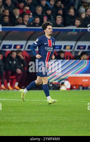 Salzburg, Österreich 10. Dezember 2024: Champions League - 2024/2025 - RB Salzburg gegen Paris Saint-Germain im Bild: Vitinha (PSG) Stockfoto